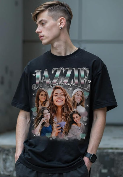 Custom Bootleg Rap Shirt with Photo Text, Vintage Custom Picture Shirt - Image 7
