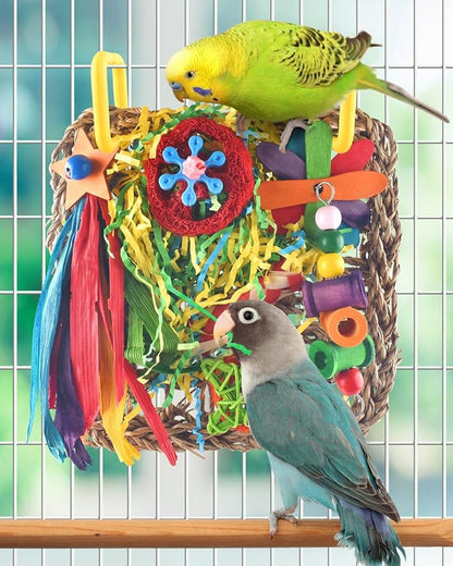 ERKOON Cockatiel Toys, Budgie Toys Foraging Toy Hanging Bird Toy - Image 4