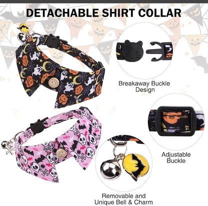 Halloween Cat Collar with Bells & Cute Pendant - Image 2