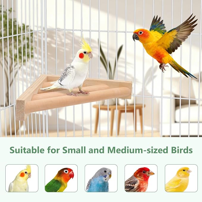 Litewoo Bird Perch Corner Platform Stand Shelf - Image 6