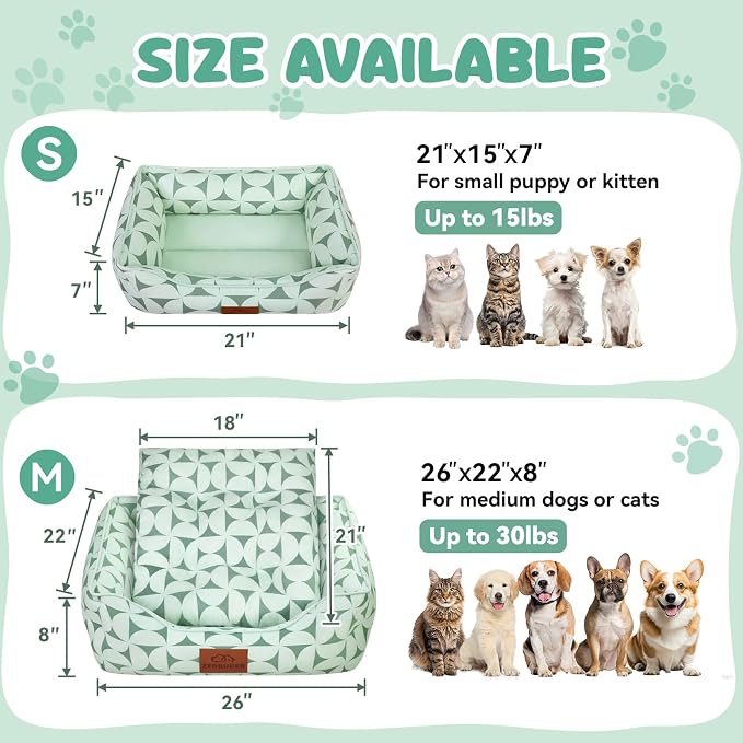 Rectangle Cat Dog Bed for Large Medium Small Pets Indoor Outdoor Machine - Image 2