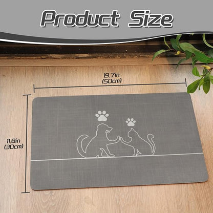 Le courant Dog Bowl Mats, Cat Feeding Mat, Non-Slip Super Absorbent, No Stains - Image 5