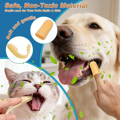 7PCS Dog Bath Brush | Pet Grooming Gloves | Storage Bag | Soothing Massage - Image 7