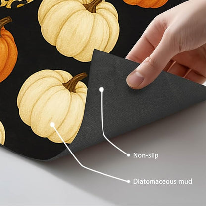Fall Pumpkin Pet Feeding Mat Thankgiving Theme Dog and Cat Food Mat Non Slip - Image 5