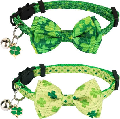 ADOGGYGO St. Patrick's Day Cat Collars by ADOGGYGO