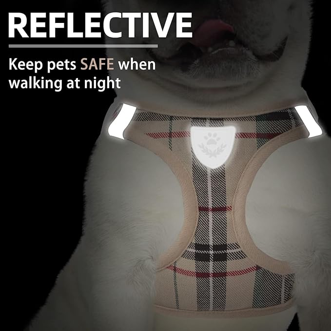 PUPTECK Adjustable Dog Harness Collar and Leash Set Step in No Pull Pet Harness - Image 5