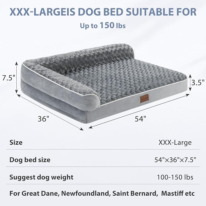 BFPETHOME Orthopedic Dog Bed for Extra Large Dogs-Big Waterproof Sofa Dog Bed - Image 4
