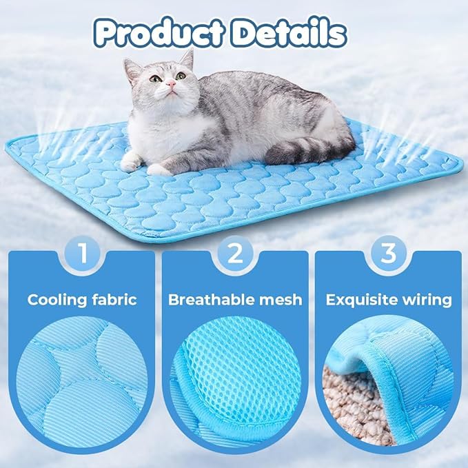 Dog Cooling Mat, Pet Cooling Mats, Summer Cool Pads Pet Mat Outdoor - Image 5