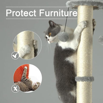 PEEKAB 32" Tall Cat Scratching Post Sisal Scratch Posts - Image 2
