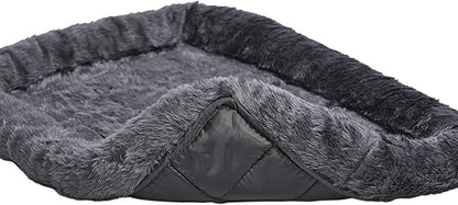 MidWest Homes for Pets QuietTime Dog Bed – Gray Faux Fur Bolster, Ultra-Soft - Image 4