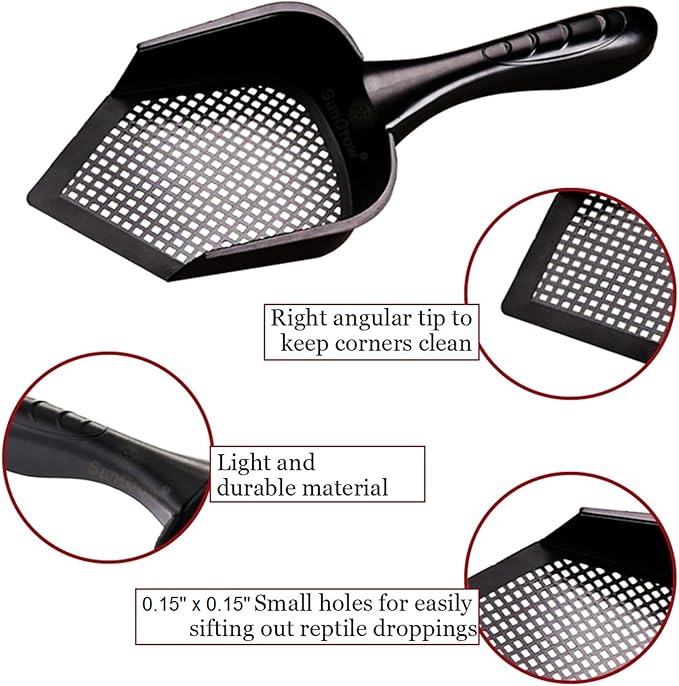 SunGrow Reptile Litter Scoop, Pointed Edge - Image 3