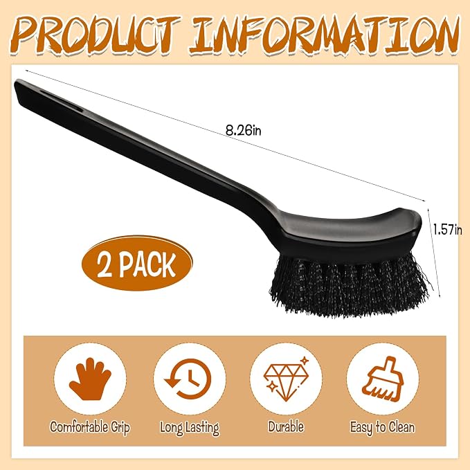 2 Pcs Brush for Bird Baths Black Hard Bristle Cleaning Brush - Image 2