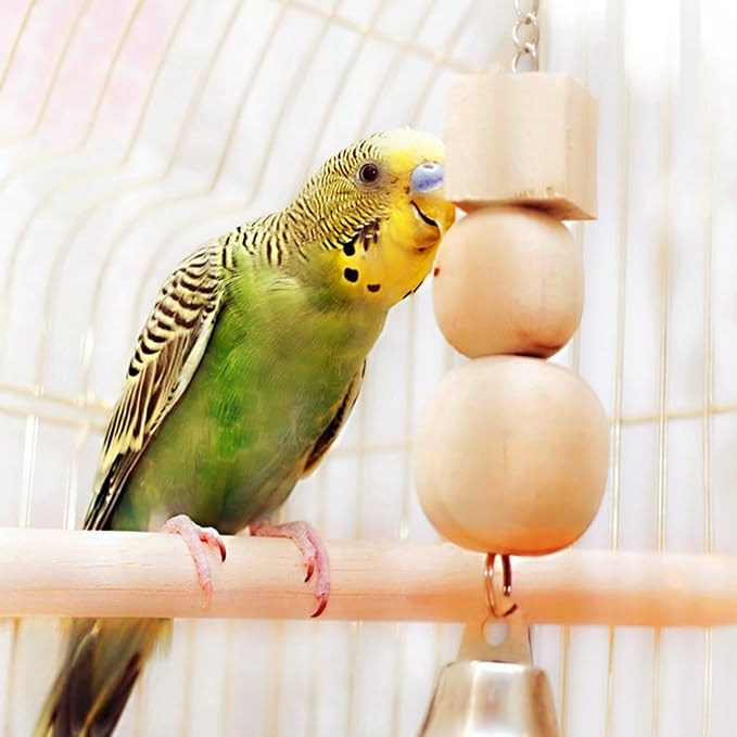 2PCS Bird Perches for Cage Wooden Parrot Perch Stand, Parrot Perches Toys Wood - Image 7