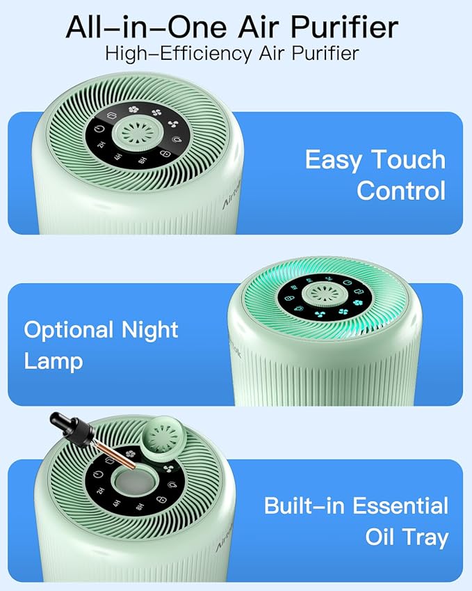2 Pack Air Purifier for Home Bedroom - Image 7