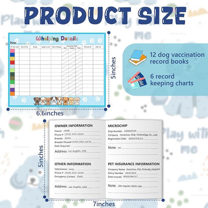 Puppy Whelping Supplies Kit Include 12 Puppy Shot Record Booklets 6 Record - Image 3