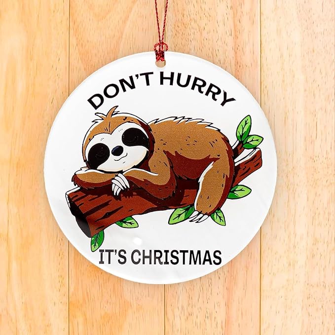 Sloth Ornament, Sloth Gifts for Women, Christmas Ornament 2025 Funny Lazy - Image 2