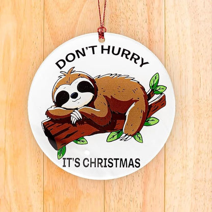 Sloth Ornament, Sloth Gifts for Women, Christmas Ornament 2025 Funny Lazy - Image 2