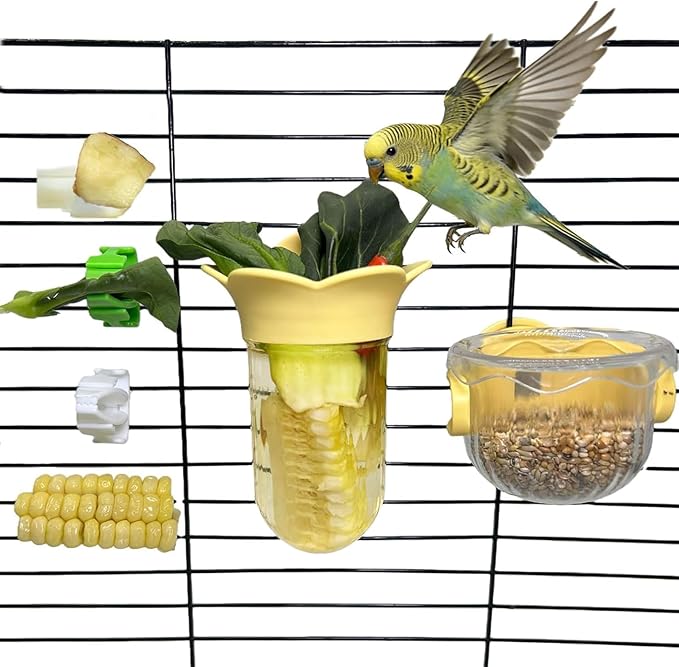 6 PCS Bird Cage Feeder for Vegetable Millet Holder Cage Accessories by Unknown