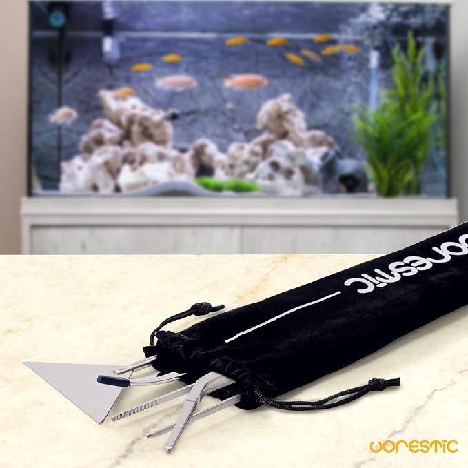 VORESTIC 4Pcs Aquascaping Tools, Stainless Steel Aquarium Tweezers, Scissors - Image 6