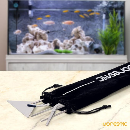 VORESTIC 4Pcs Aquascaping Tools, Stainless Steel Aquarium Tweezers, Scissors - Image 6