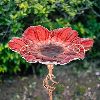 MUMTOP 31 Inch Height Glass Birdbath Birdfeeder - Image 3