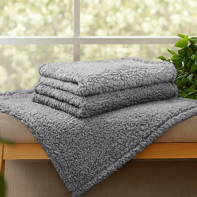 1 Pack 3 Calming Blankets Fluffy Premium Fleece Pet Blanket Soft Sherpa Throw - Image 7