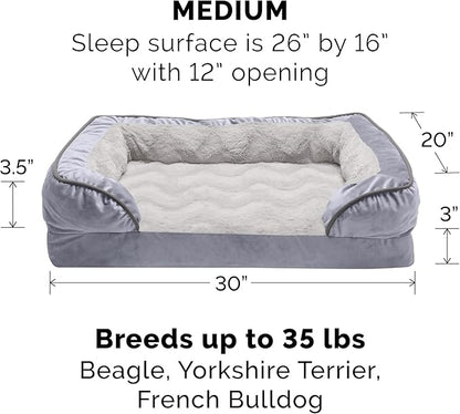 Furhaven Memory Foam Dog Bed for Medium/Small Dogs w/ Removable Bolsters & - Image 2