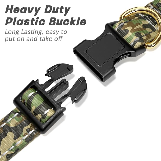 MOODEL Reflective Dog Collar for Large Dogs, Cute Camouflage Adjustable - Image 4