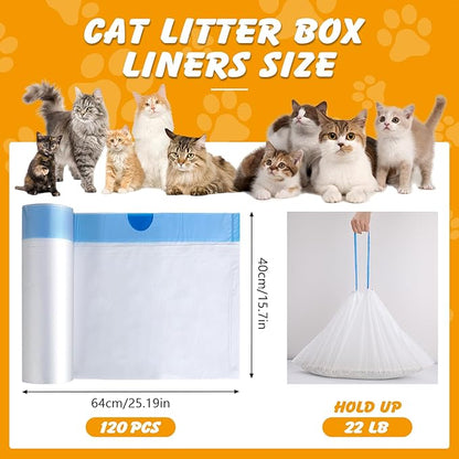 120 Pack Cat Litter Bags Compatible - Image 3