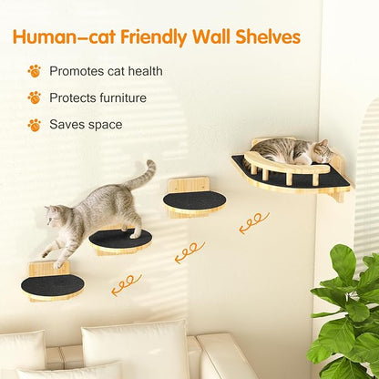 XiaZ Cat Wall Shelves, Corner Cat Shelf - Image 4