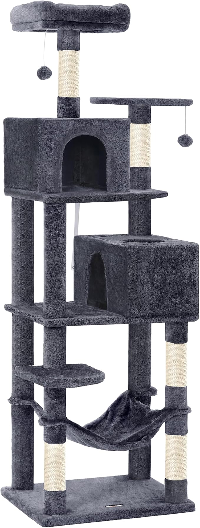 Feandrea Cat Tree, 73.2-Inch Tall Cat Tower, Plush Multi-Level Condo by FeandreabySONGMICSHOME