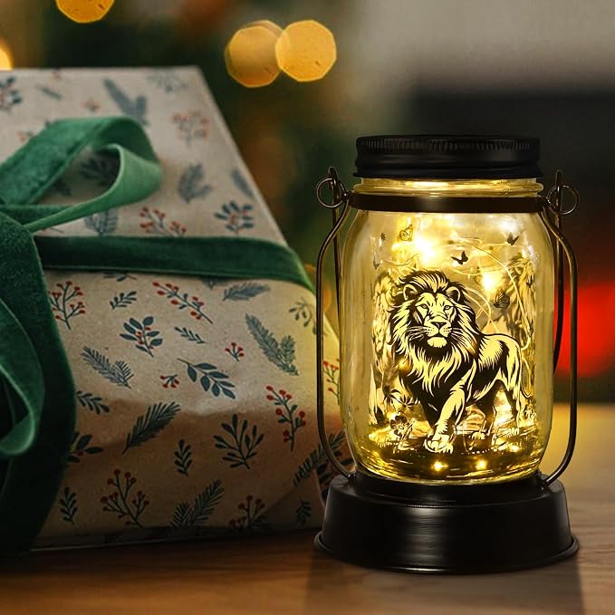 kyoryuger Lion Gifts for Women/Men Lion Solar Lanterns Mom Birthday Animal - Image 2