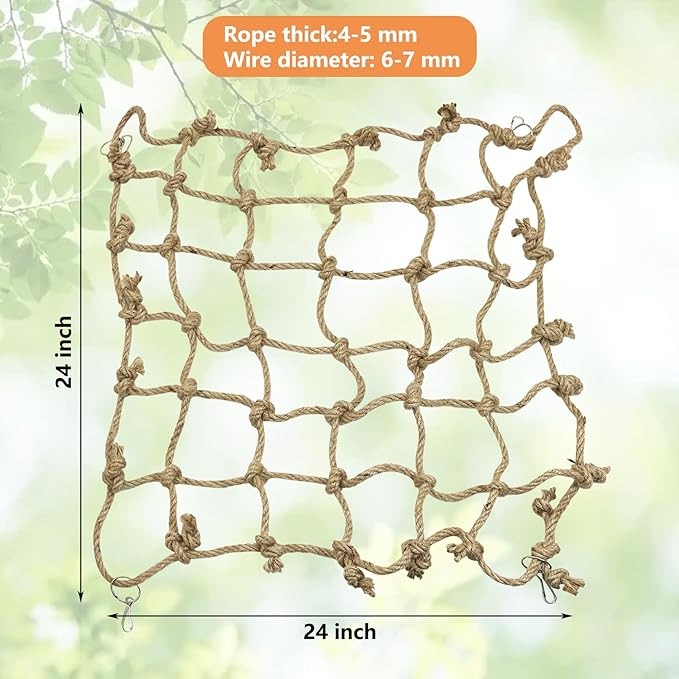 Tfwadmx Natural Bird Rope Net, Large Size - Image 3