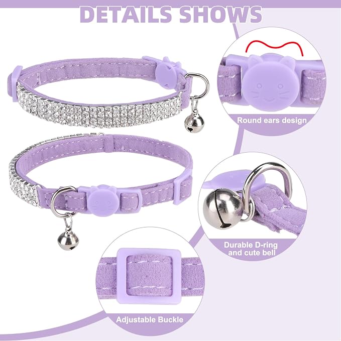 EXPAWLORER Soft Velvet Safe Cat Collars - Image 3