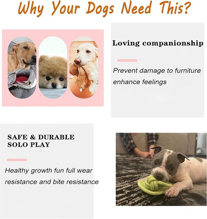 3PCS Natural Cotton Rope Toys for Small Dogs and Puppies, Dog Dental Care Chew - Image 5