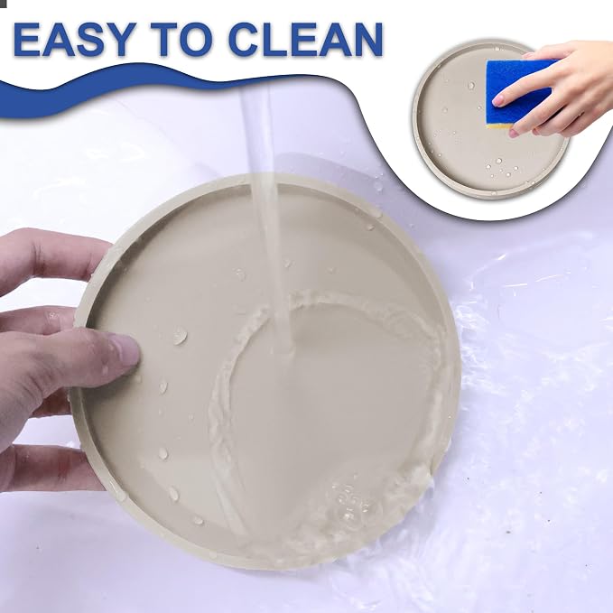 Arespark Pet Silicone Food Mat, Round Eating Tray - Image 8