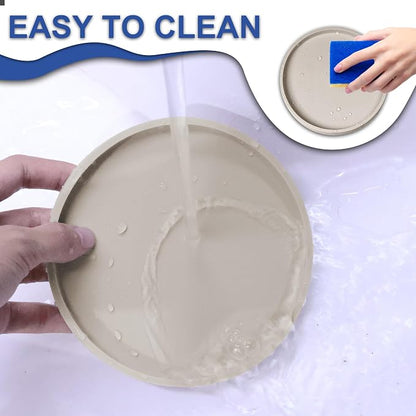 Arespark Pet Silicone Food Mat, Round Eating Tray - Image 8