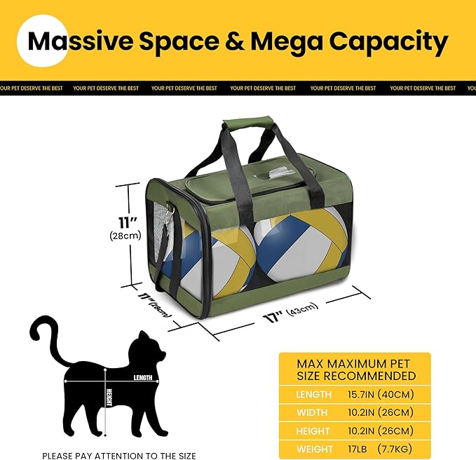 Cat Carrier Airline Approved, Soft-Sided Dog Carrier - Image 2
