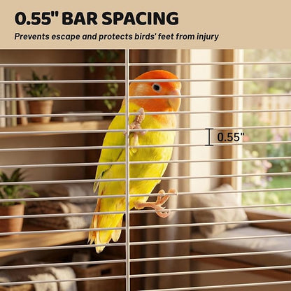 17.3" Portable Travel Bird Cage, Parrot Cage, Ample Room - Image 8