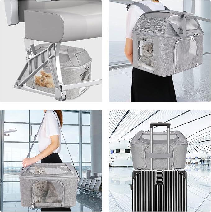 Large Cat Carrier Soft Side Pet Carrier - Image 6