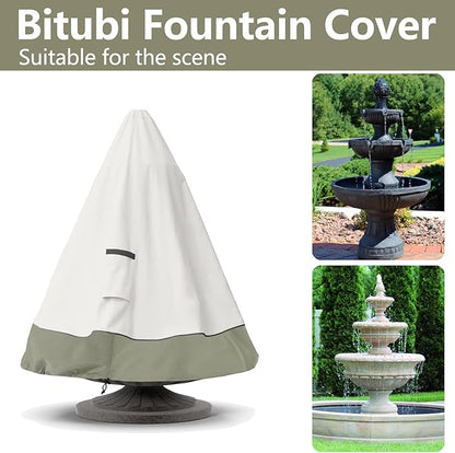 Bitubi Fountain Cover（48"x61"） 600D Oxford Cloth Garden Fountain Statue - Image 3
