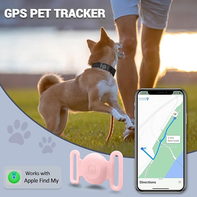 GPS Tracker for Dogs, Mini GPS Cat Tracker, IPX8 Waterproof GPS Tracker for Cats - Image 2