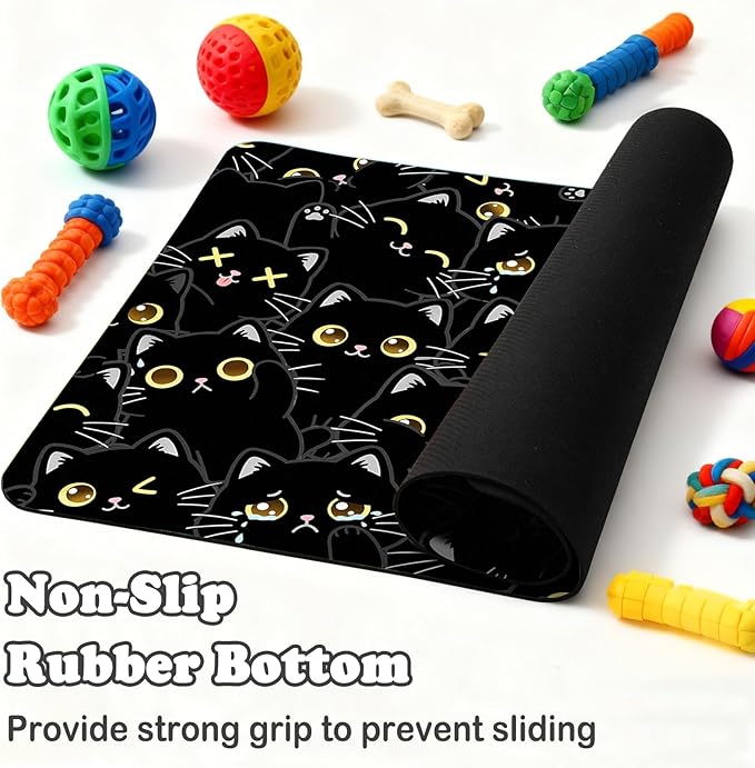 Cat Food Mat for Pet Dog Food Mat, Non-Slip Cat Pet Feeding Mats for Floor - Image 5