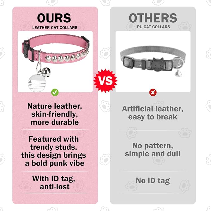 Leather Personalized Breakaway Cat Collar - Image 7
