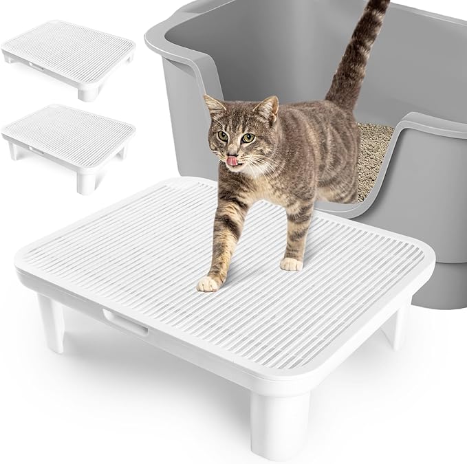 Adjustable Cat Step Ramp, Double Layer Litter Box Step by Bartuke
