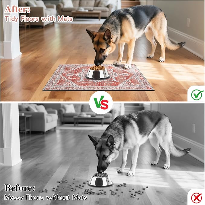 famibay Dog Food Mat, Absorbent Cat Dog Mats - Image 3