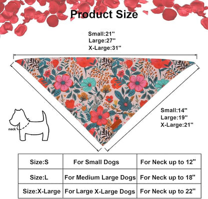 PTDECOR Flower Dog Bandana, Triangle Pet Bandanas - Image 4