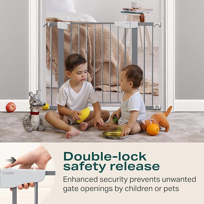 Cumbor 29.7"-40.6" Baby Gate for Stairs, Mom's Choice Awards Winner-Dog Gates - Image 3