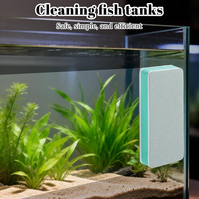 4 PCS Fish Tank Cleaning Tools, Aquarium Glass Cleaner Sponge Double Sided - Image 3
