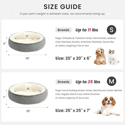 Love's cabin Round Donut Cat and Dog Cushion Bed, 25in Pet Bed - Image 4
